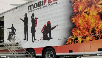 Formations à la sécurité incendie en unités mobiles par Chubb.