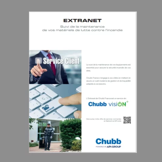 Visuel brochure Extranet Chubb France