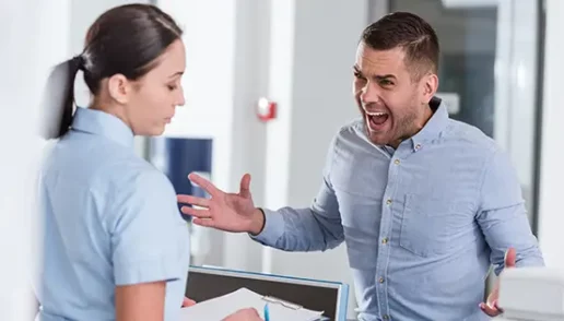 Agressieve klant cameratoezicht