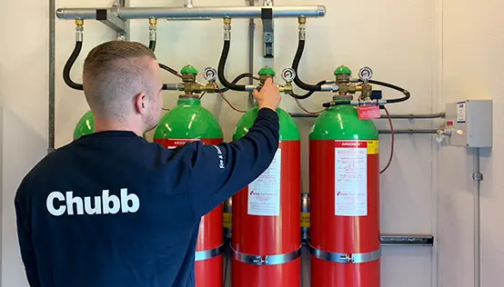 Onderhoud blusgassysteem