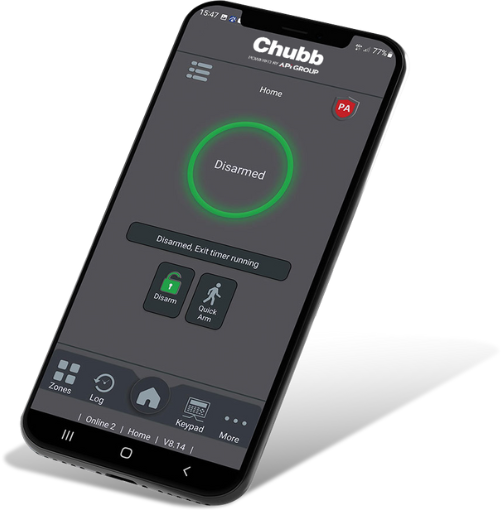 mobile phone with app on